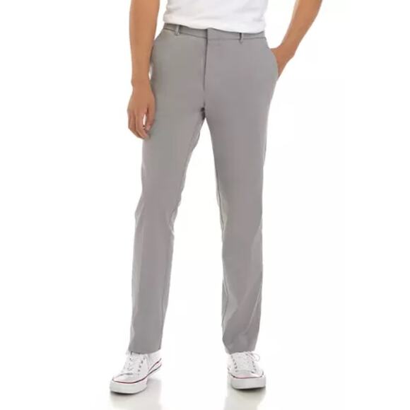 Tommy Hilfiger Men's Light Gray Stretchy Casual Flat Front Pants Size 36Wx32L - Picture 1 of 7